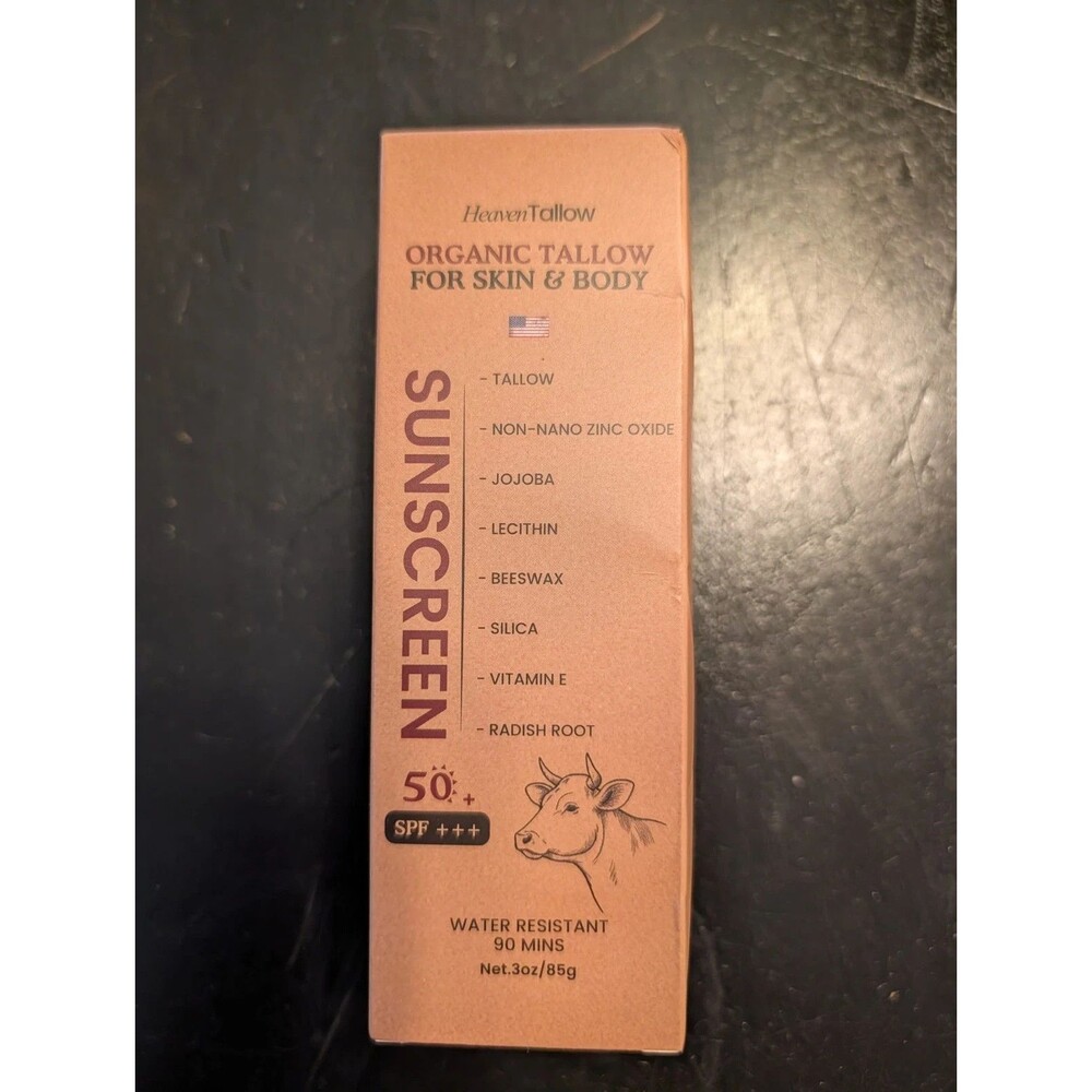 HeavenTallow Organic Tallow Sunscreen – SPF 50+ (Brand New)